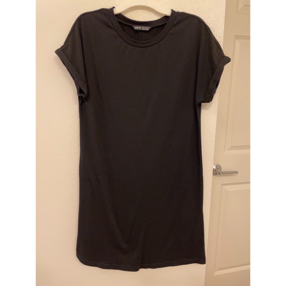 SHEIN Black T-shirt Dress size XS